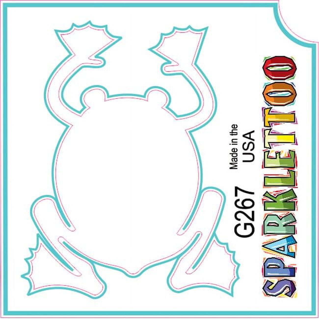 Ruby Red Paint G267-2 1.5 x 2.3 x 2.3 in. 2-Ply Frog 2 Design Glitter Tattoo - Pack of 100