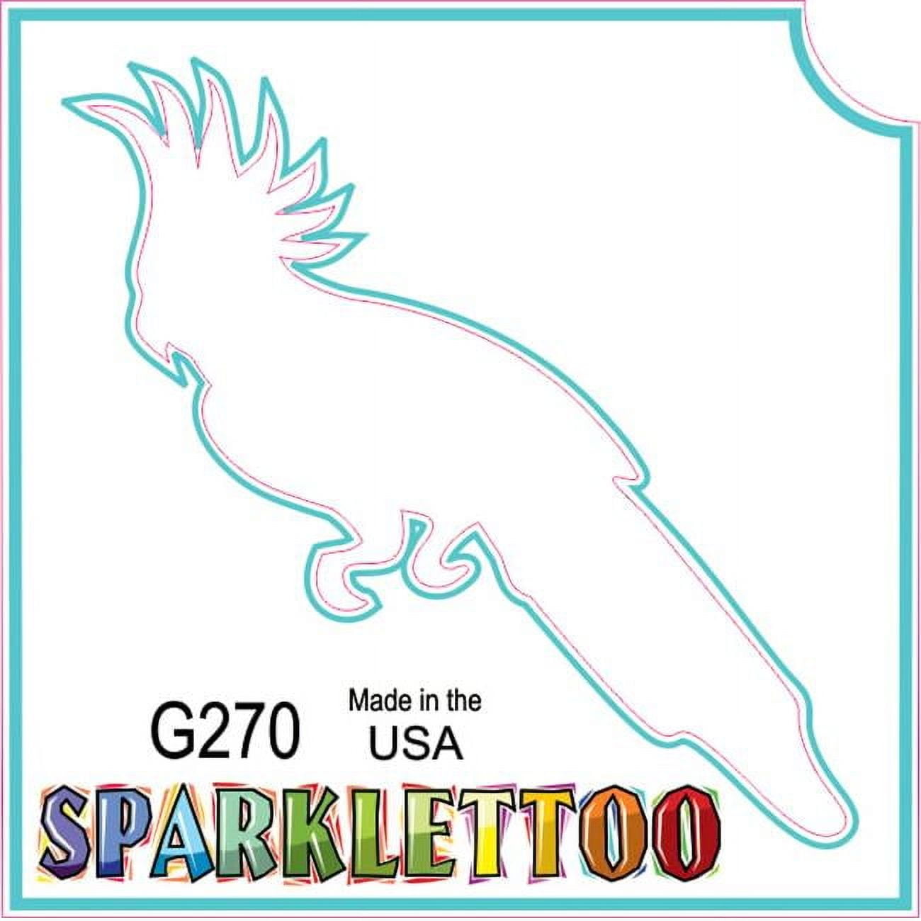 Ruby Red Paint G270 1.5 x 2.3 x 2.3 in. 3-Ply Parrot 2 Design Glitter Tattoo - Pack of 100