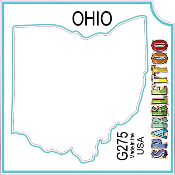 Ruby Red Paint G275-2 1.5 x 2.3 x 2.3 in. 2-Ply Ohio Design Glitter Tattoo - Pack of 100