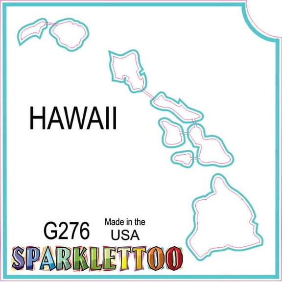 Ruby Red Paint G276 1.5 x 2.3 x 2.3 in. 3-Ply Hawaii Design Glitter Tattoo - Pack of 100