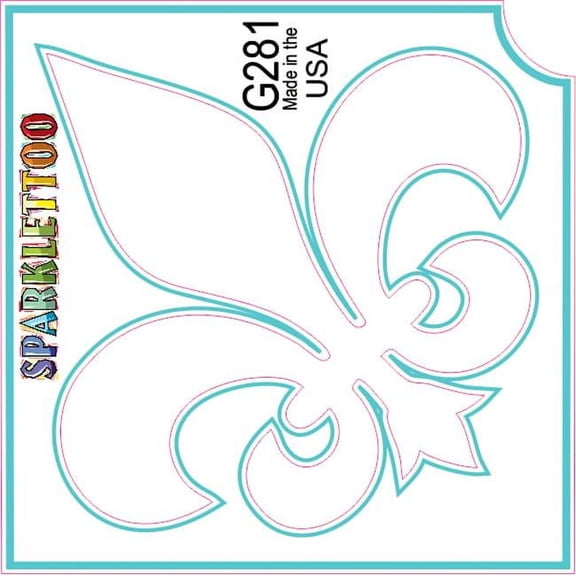 Ruby Red Paint G281 1.5 x 2.3 x 2.3 in. 3-Ply Fleur Design Glitter Tattoo - Pack of 100