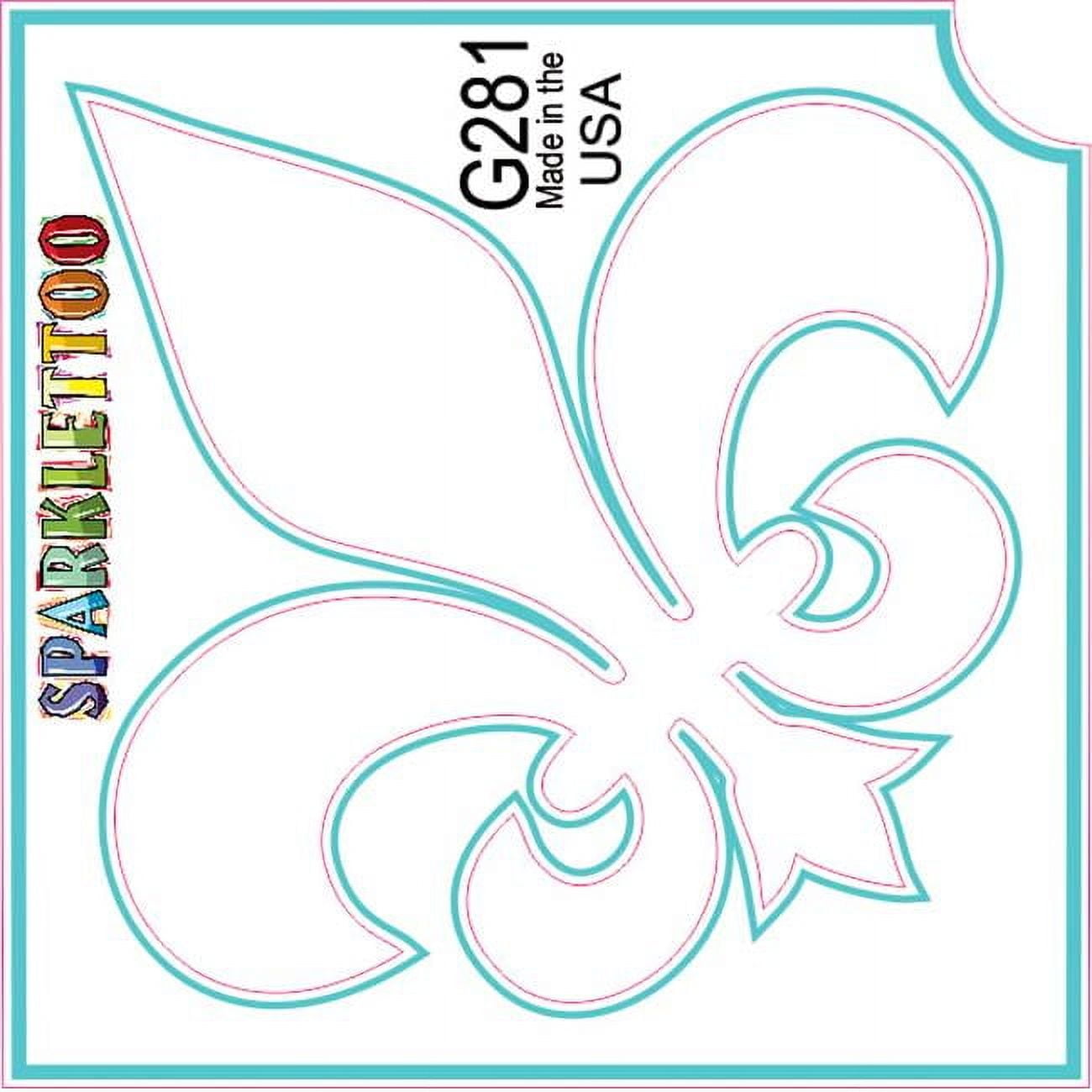 Ruby Red Paint G281-2 1.5 x 2.3 x 2.3 in. 2-Ply Fleur Design Glitter Tattoo - Pack of 100