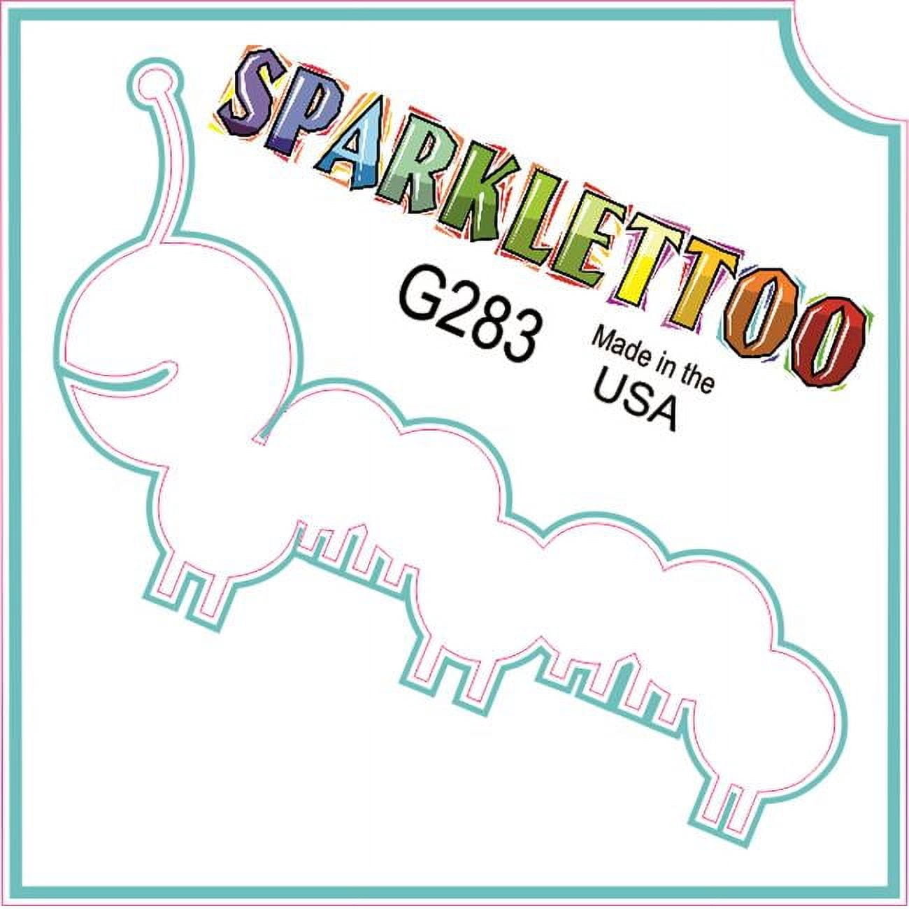 Ruby Red Paint G283-2 1.5 x 2.3 x 2.3 in. 2-Ply Caterpillar Design Glitter Tattoo - Pack of 100