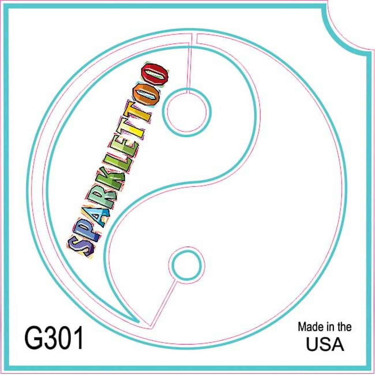 Ruby Red Paint G301-2 1.5 x 2.3 x 2.3 in. 2-Ply Ying Yang Design Glitter Tattoo - Pack of 100