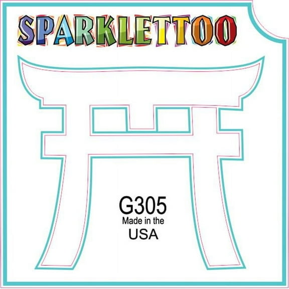 Ruby Red Paint G305 1.5 x 2.3 x 2.3 in. 3-Ply Tao Design Glitter Tattoo - Pack of 100