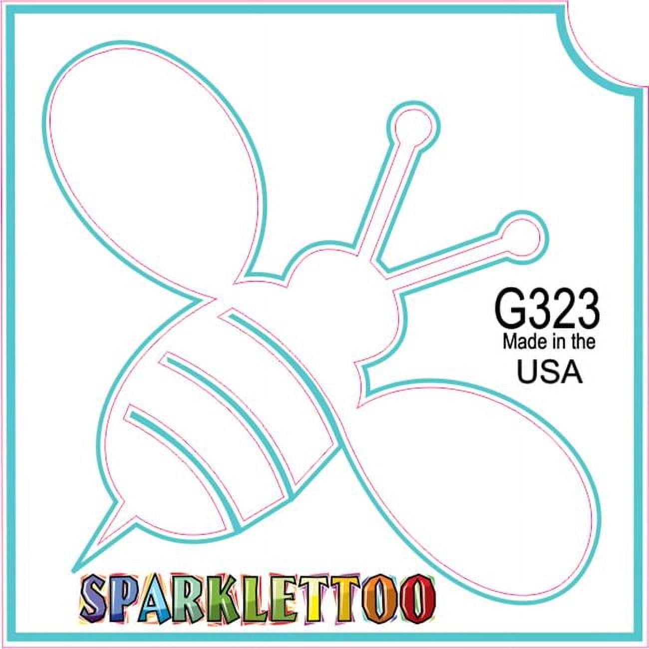 Ruby Red Paint G323-2 1.5 x 2.3 x 2.3 in. 2-Ply Bee Design Glitter Tattoo - Pack of 100