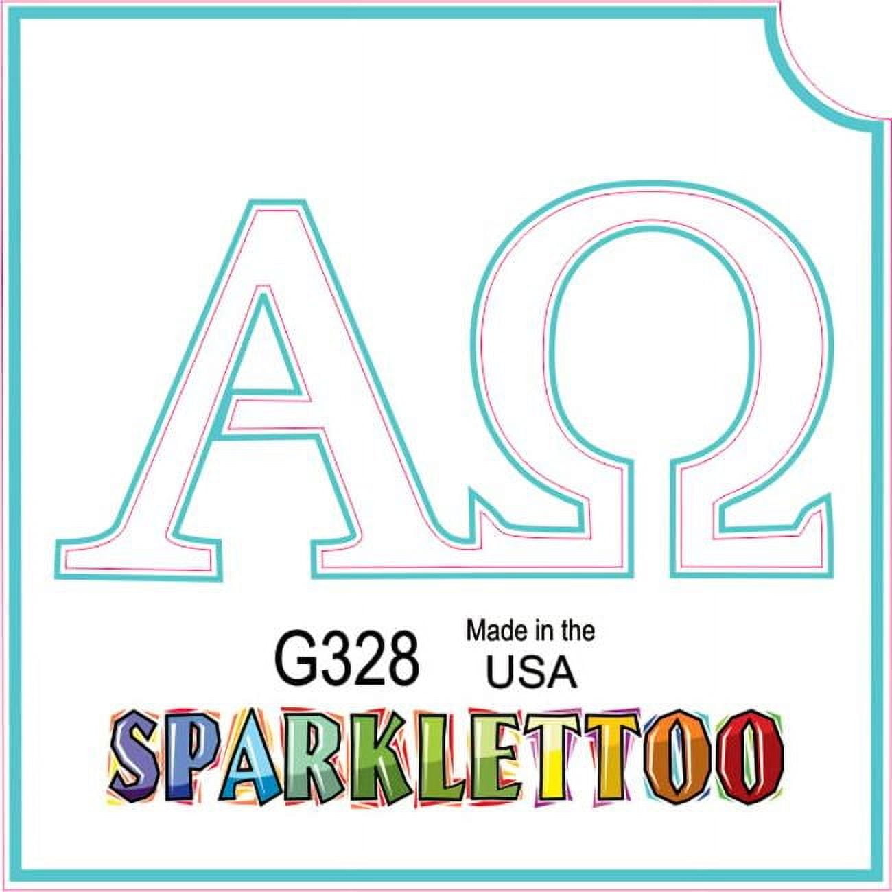 Ruby Red Paint G328-2 1.5 x 2.3 x 2.3 in. 2-Ply Ao Greek Design Glitter Tattoo - Pack of 100