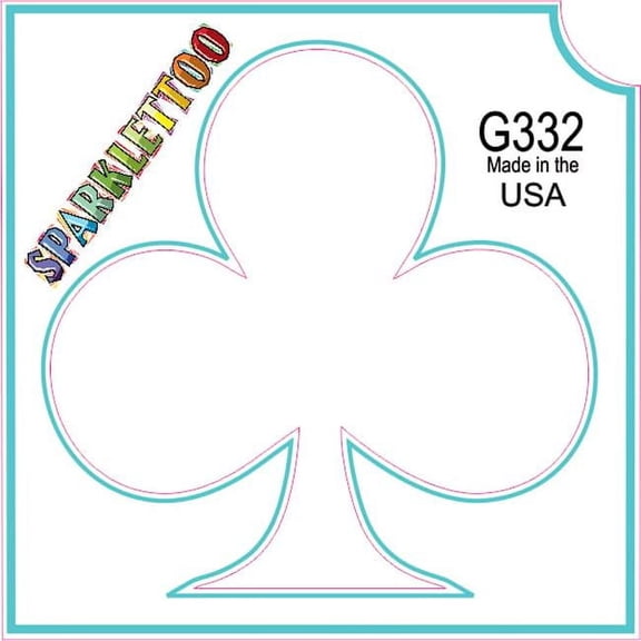 Ruby Red Paint G332-2 1.5 x 2.3 x 2.3 in. 2-Ply Club Design Glitter Tattoo - Pack of 100