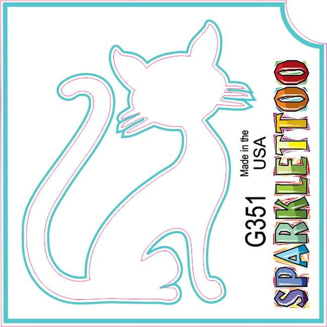 Ruby Red Paint G351-2 1.5 x 2.3 x 2.3 in. 2-Ply Cat 3 Design Glitter Tattoo - Pack of 100