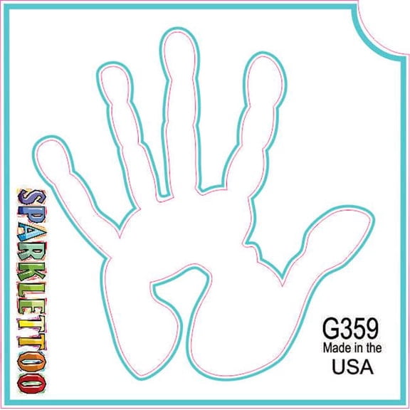 Ruby Red Paint G359-2 1.5 x 2.3 x 2.3 in. 2-Ply Hand Design Glitter Tattoo - Pack of 100