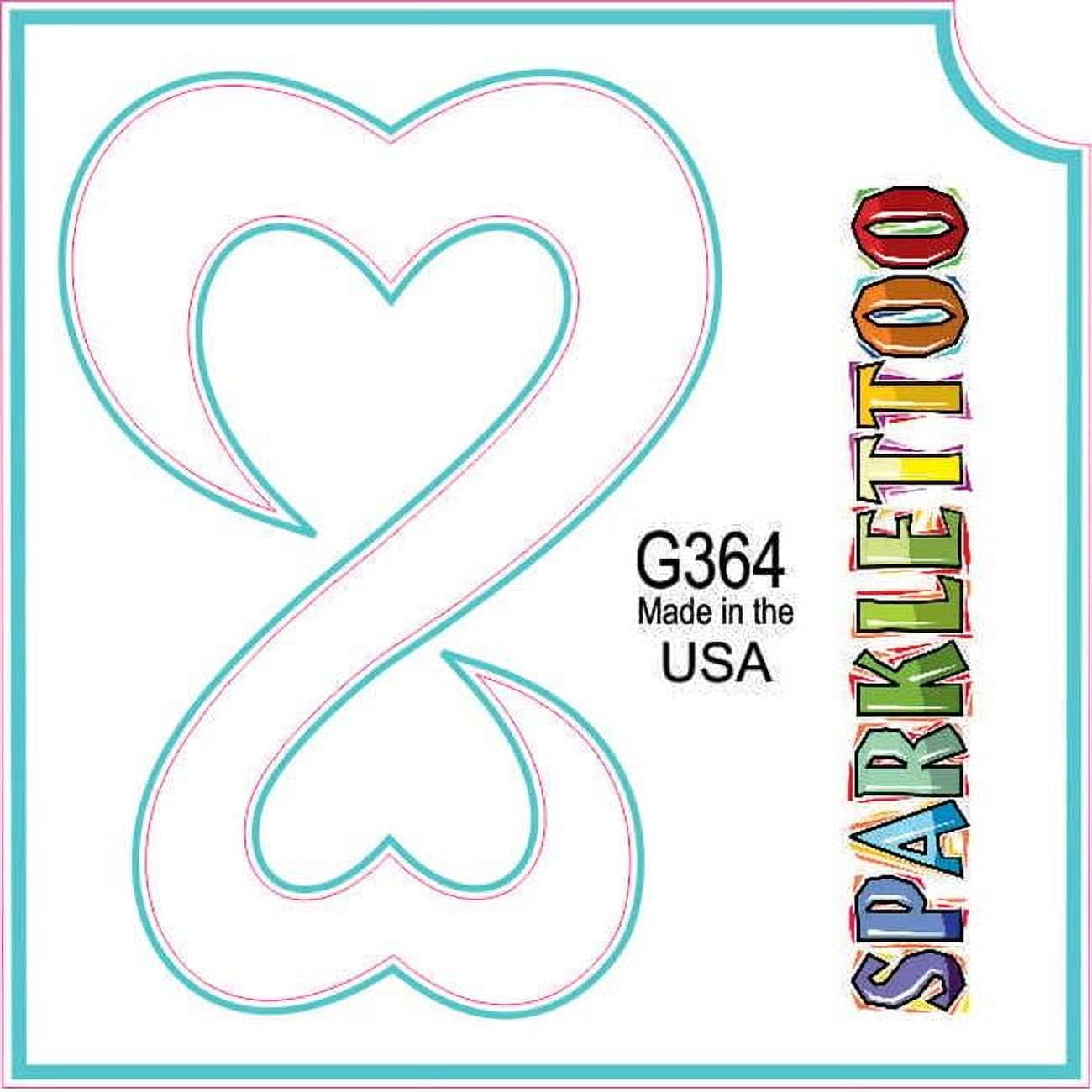 Ruby Red Paint G364-2 1.5 x 2.3 x 2.3 in. 2-Ply 2 Hearts Design Glitter Tattoo - Pack of 100