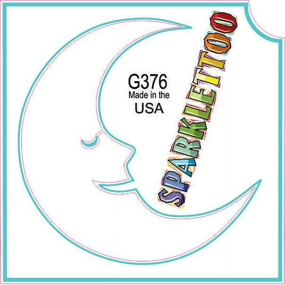 Ruby Red Paint G376 1.5 x 2.3 x 2.3 in. 3-Ply Moon Design Glitter Tattoo - Pack of 100