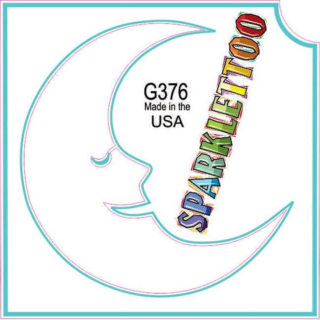 Ruby Red Paint G376-2 1.5 x 2.3 x 2.3 in. 2-Ply Moon Design Glitter Tattoo - Pack of 100