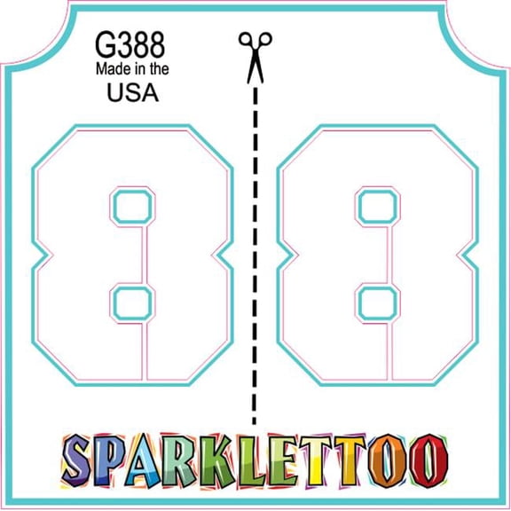 Ruby Red Paint G388 1.5 x 2.3 x 2.3 in. 3-Ply 88 Design Glitter Tattoo - Pack of 100