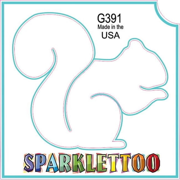 Ruby Red Paint G391 1.5 x 2.3 x 2.3 in. 3-Ply Squirrel Design Glitter Tattoo - Pack of 100