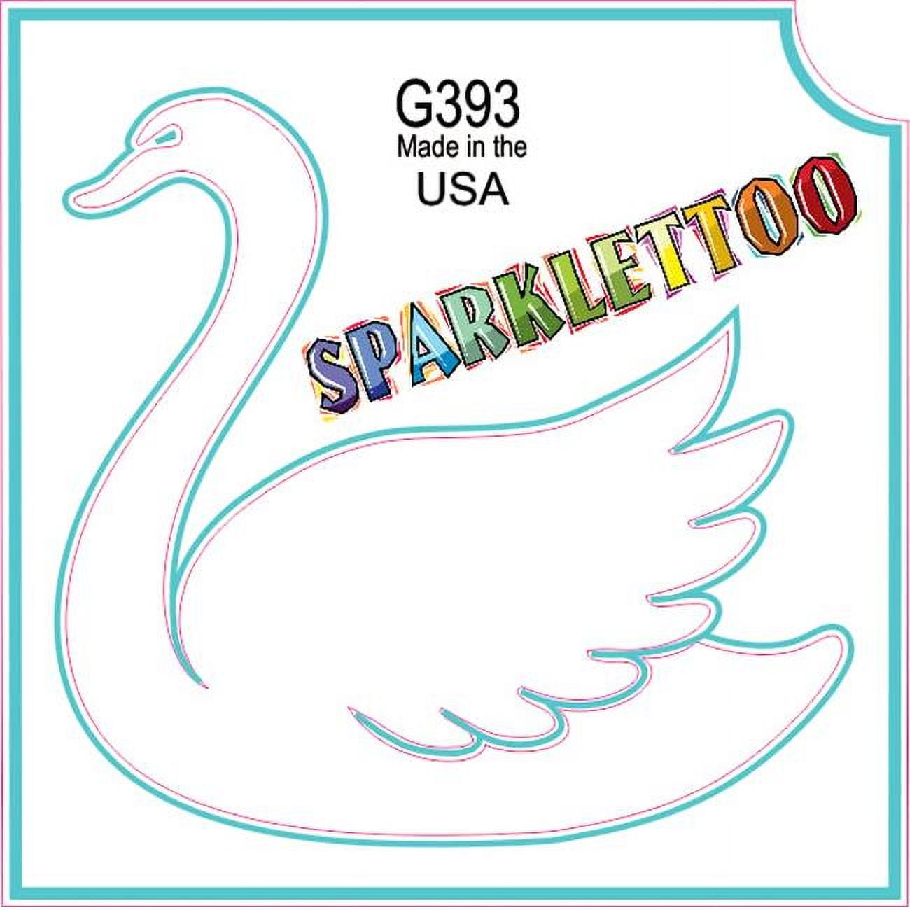 Ruby Red Paint G393-2 1.5 x 2.3 x 2.3 in. 2-Ply Swan Design Glitter Tattoo - Pack of 100