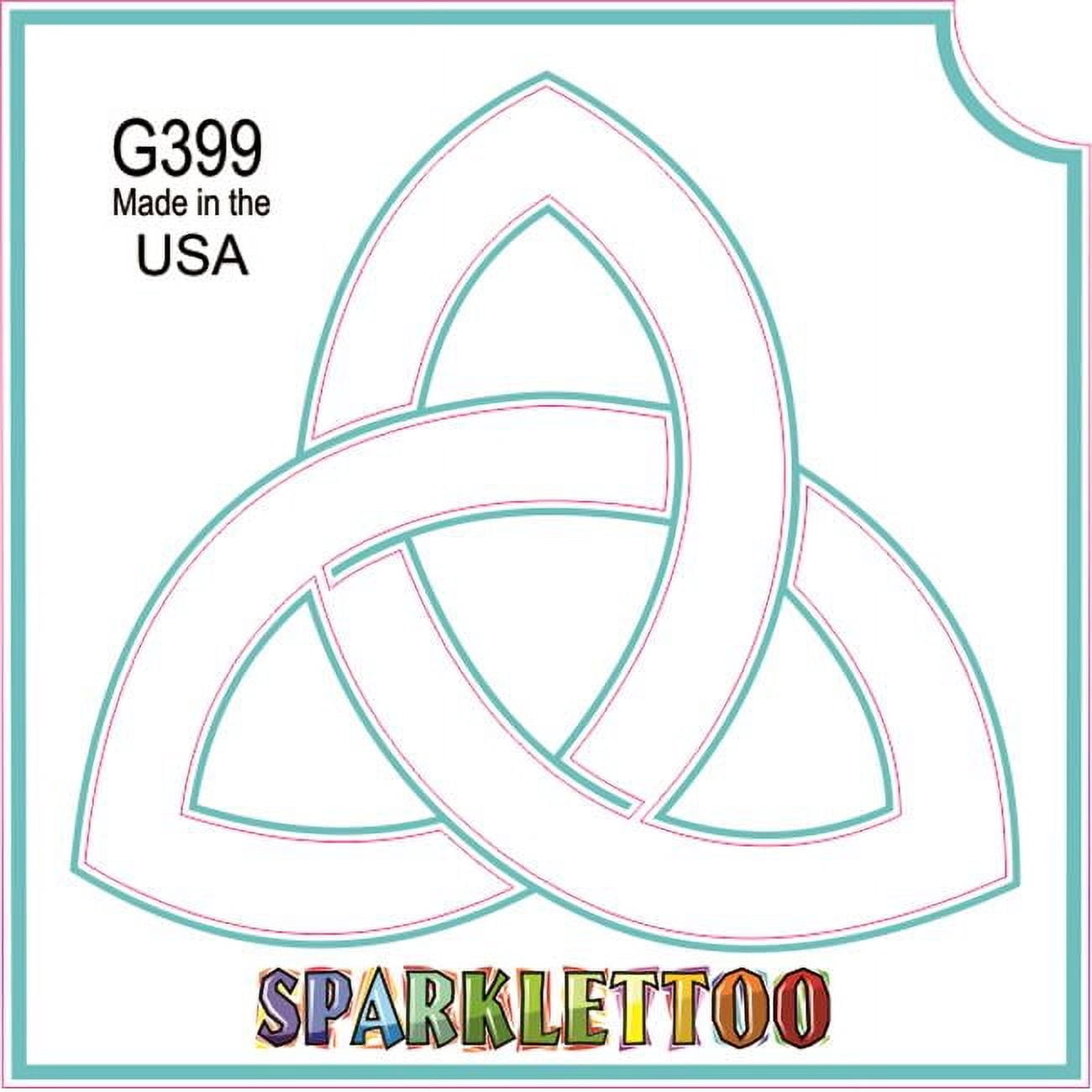 Ruby Red Paint G399-2 1.5 x 2.3 x 2.3 in. 2-Ply Tribal Irish Design Glitter Tattoo - Pack of 100
