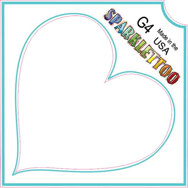 Ruby Red Paint G4 2 x 2 in. 3 Ply Heart Design Glitter Tattoo, Pack of 100