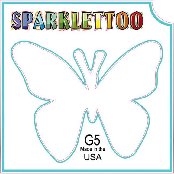 Ruby Red Paint G5 2 x 2 in. 3 Ply Butterfly Design Glitter Tattoo, Pack of 100