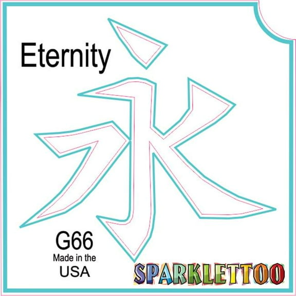 Ruby Red Paint G66 3 Ply Eternity Design Glitter Tattoo, Pack of 100