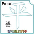 thumbnail image 1 of Ruby Red Paint G67-2 2 Ply Peace Design Glitter Tattoo, Pack of 100, 1 of 1