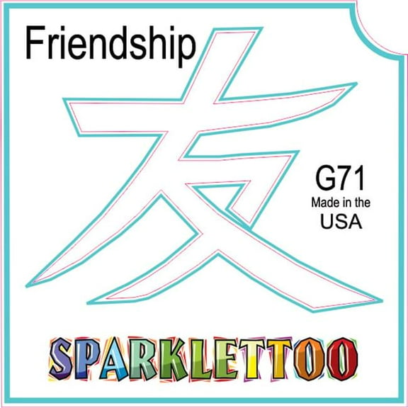 Ruby Red Paint G71 3 Ply Friendship Design Glitter Tattoo, Pack of 100