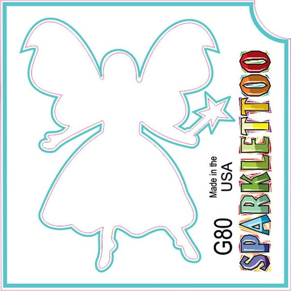Ruby Red Paint G80 3 Ply Fairy 2 Design Glitter Tattoo, Pack of 100