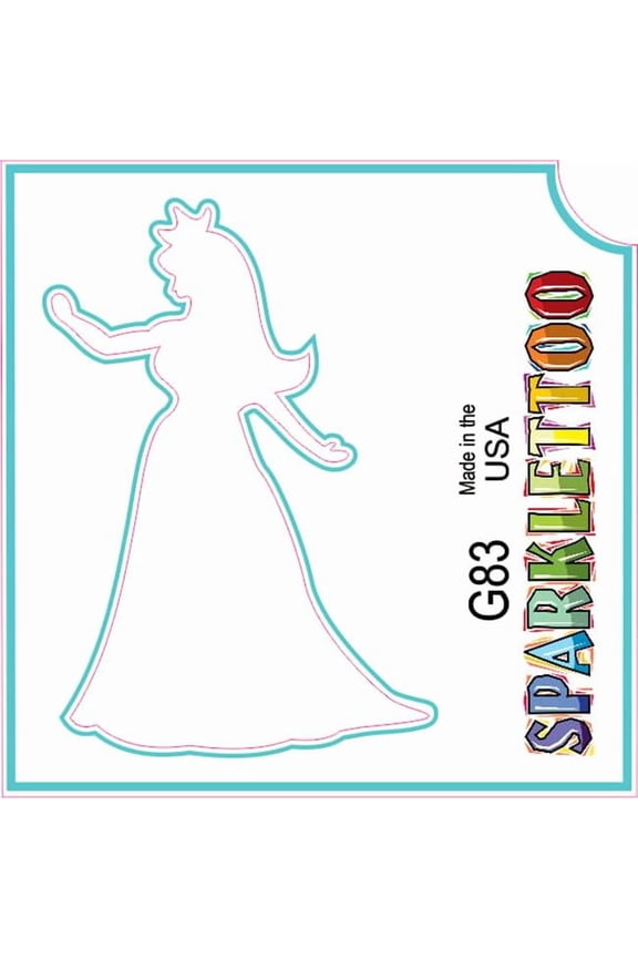 G83 3 Ply Princess Design Glitter Tattoo, Pack of 100