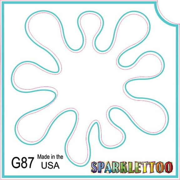 Ruby Red Paint G87 3 Ply Splat Design Glitter Tattoo, Pack of 100