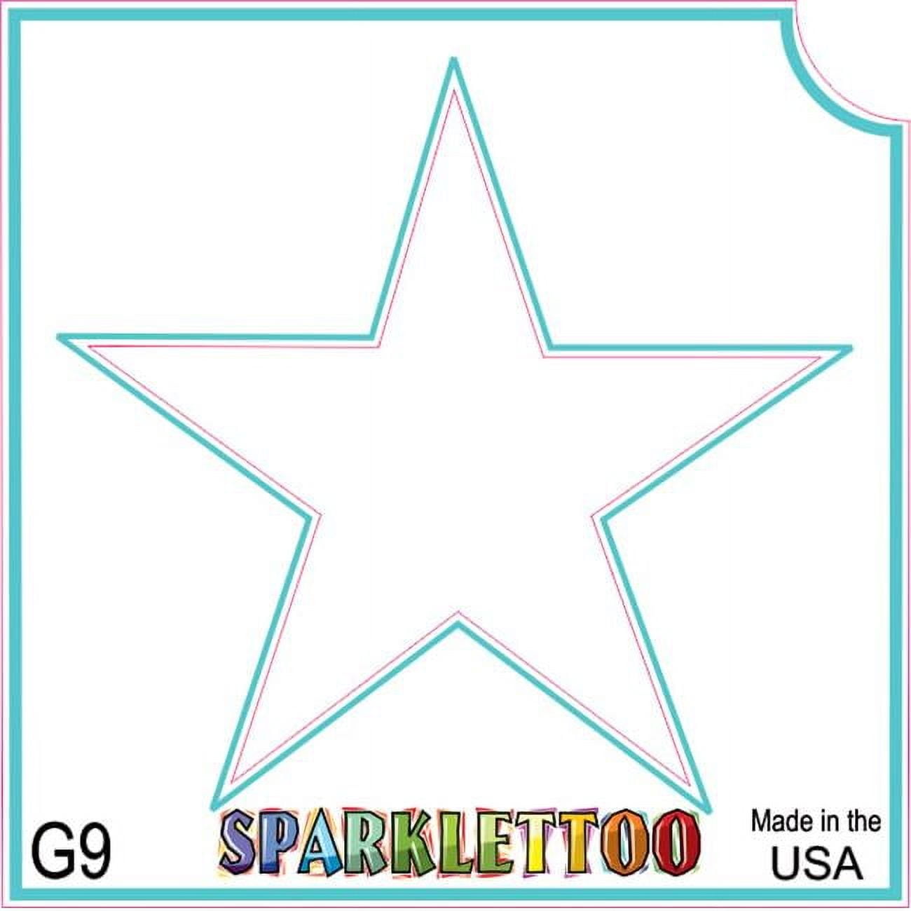Ruby Red Paint G9 2 x 2 in. 3 Ply Star Design Glitter Tattoo, Pack of 100