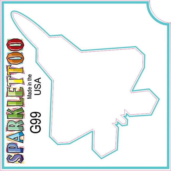 Ruby Red Paint G99-2 2 Ply Jet Design Glitter Tattoo, Pack of 100