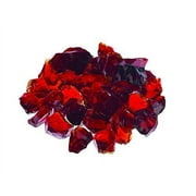 Ruby Red Premium Outdoor Fire Glass Rock 5-Pound 1/4" inch - Tempered Glass for use in Fire Pit, Fireplace