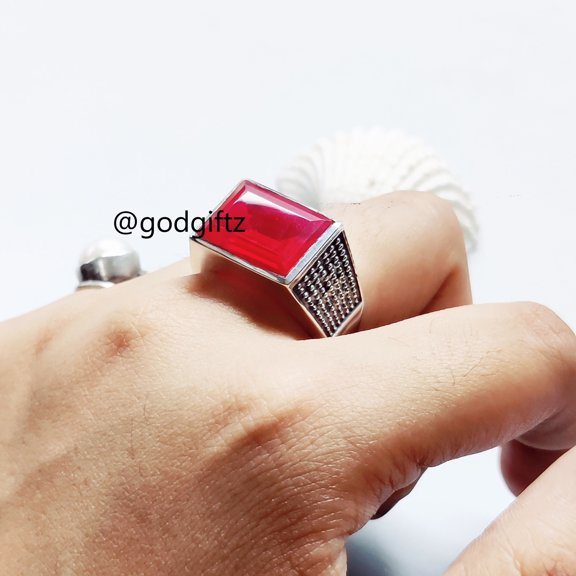 Ruby Ring | Dainty Gemstone Ring | Natural Ruby Gemstone Ring | July Birthstone Ring | Gift for Her | Variation Ring |Lab Created Red Ruby