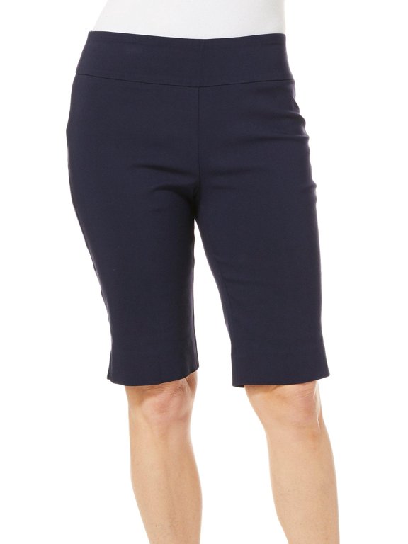 Ruby Road Favorites Womens Solid Stretch Bermuda Shorts