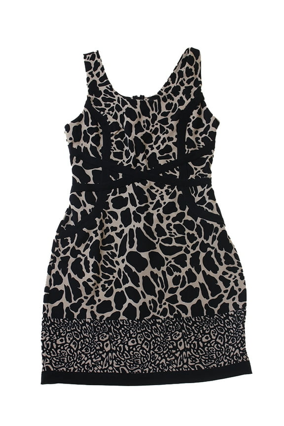 Taupe Sleeveless Animal-Print Bodycon Dress 5