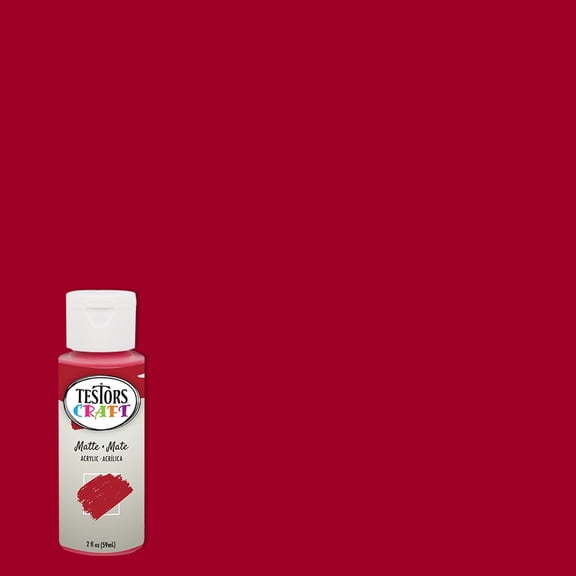 6 Pack, Ruby, Rust-Oleum Testors Craft Matte Acrylic Paint- 297467, 2 oz. Bottle