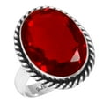 thumbnail image 1 of Ruby Simulated Ring 925 Sterling Silver Handmade Jewelry, 1 of 5