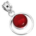 thumbnail image 1 of Ruby Simulated Women Jewelry 925 Sterling Silver Pendant, 1 of 3