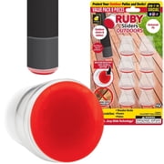 Ruby Sliders Outdoors AS-SEEN-ON-TV Premium Chair Covers Protect Outdoor Patios & Decks, Prevents Scratches, Stretchable, Fits Smaller Furniture Leg Sizes & Most Shapes, 8 Count (Pack of 1)
