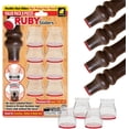 thumbnail image 1 of Ruby Sliders As Seen On TV by BulbHead - Red Means They’re Authentic - Premium Chair Covers Protect Hardwood & Tile Floors from Scratching - Fits Most Furniture Leg Sizes & Shapes - 8 Pack, 1 of 10