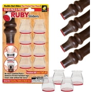Ruby Sliders As Seen On TV by BulbHead - Red Means They’re Authentic - Premium Chair Covers Protect Hardwood & Tile Floors from Scratching - Fits Most Furniture Leg Sizes & Shapes - 8 Pack