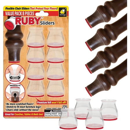 Ruby Sliders Ruby Sliders 15503-12 Chair Leg Protectors, Floor Protection ...