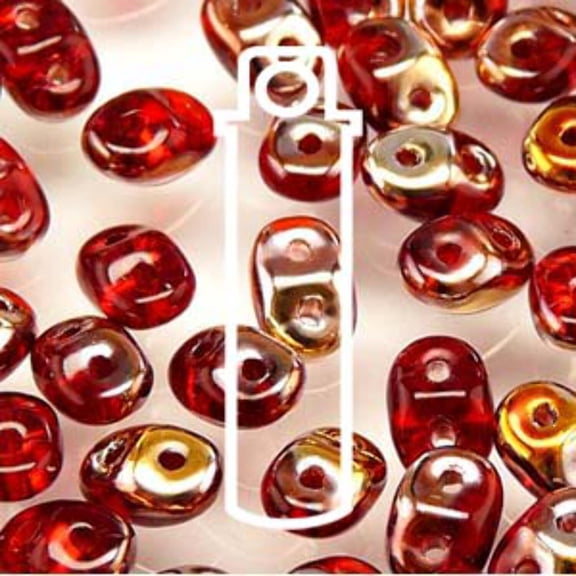 Ruby Sliperit Superduo Beads DU0590080-29500-TB