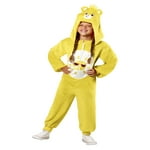 Rubies Care Bears: Funshine Bear Comfywear Hooded Jumpsuit for Kids, Girl's XS