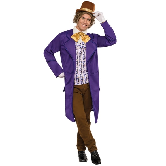 Willy Wonka and the Chocolate Factory Willy Wonka Costume for Adults by Rubies, Men's One Size