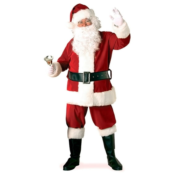 Rubie's Deluxe Velvet Santa Suit Boy's Christmas Fancy-Dress Costume for Adult, Regular One Size