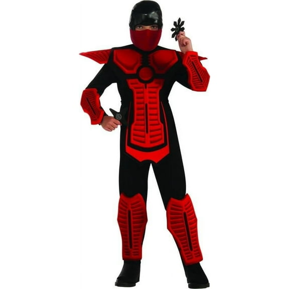 Ruby Slipper Sales Co., LLC (Rubies) Red Ninja Molded Armor Jumpsuit Costume Child Large 12-14 Unisex