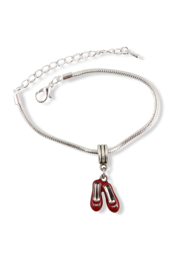 Ruby Slippers Bracelet | Wizard of Oz Jewelry Shoes Charm Bracelet