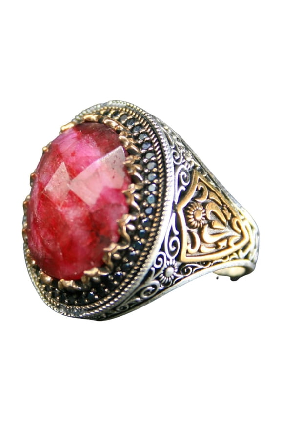 Ruby Stone Ring,Silver 925k Mens Ring,Handmade Ring,Ruby Stone,Jewelry Gift For Him an Her