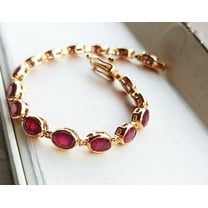 Ruby Tennis Bracelet,Silver,Women,mother,anniversary,wedding gift for her